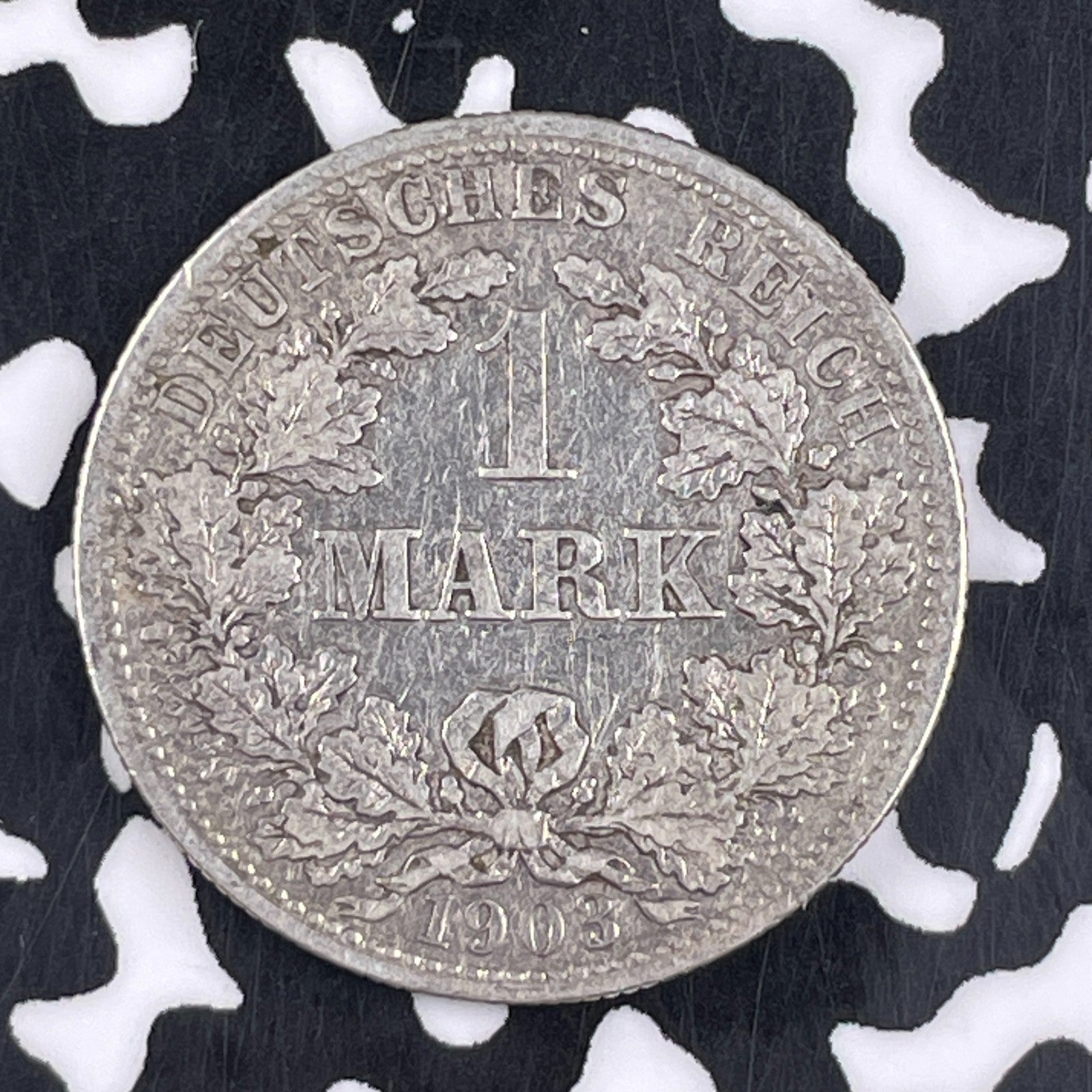 1903-F Germany 1 Mark Lot#F2619 Silver! Key Date! Low Mintage