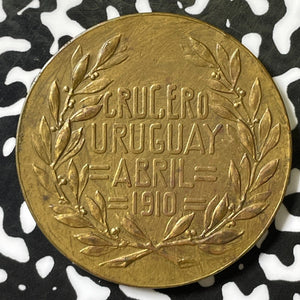 1910 Uruguay Cruiser Uruguay Inauguration Medal Lot#E4901 36mm