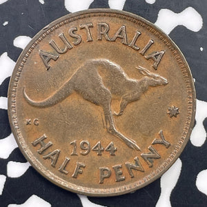 1944 Australia 1/2 Penny Lot#C1315 Better Date
