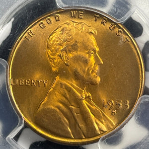 1953-S U.S. Lincoln Wheat Cent PCGS MS67RD Lot#G9546 Gem BU!