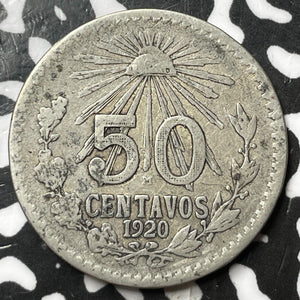 1920 Mexico 50 Centavos Lot#D8303 Silver!