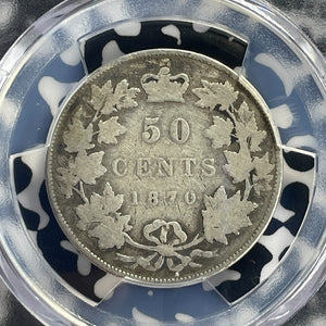 1870 Canada 50 Cents PCGS Scratch-G Detail Lot#G714 Silver! No LCW