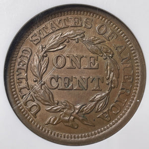 1849 U.S. Braided Hair Large Cent NGC MS64BN Lot#G9550 Choice UNC!