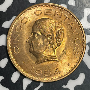 1954-Mo Mexico 5 Centavos Lot#T2792 High Grade! Beautiful!