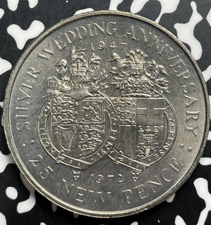 1972 Gibraltar 25 Pence Lot#T9743 High Grade! Beautiful!
