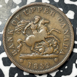 1852 Upper Canada 1 Penny Token Lot#E7719