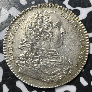 Undated France Louis XV 'To Fear Peace & Joy' Jeton Lot#JM6847 Silver! 28mm