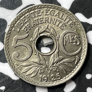 1925 France 5 Centimes Lot#D8444 High Grade! Beautiful!