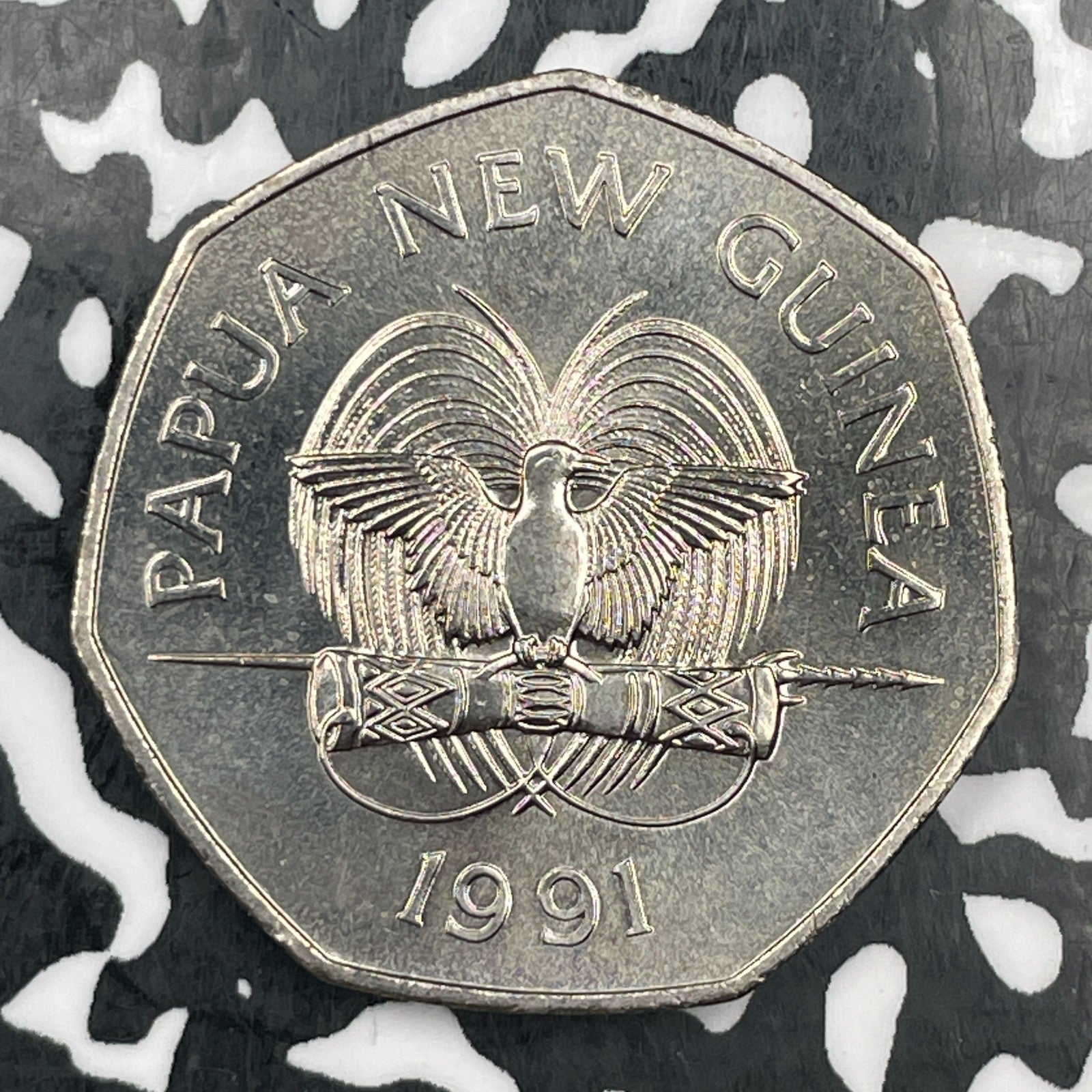 1991 Papua New Guinea 50 Toea Lot#F9280 High Grade! Beautiful!