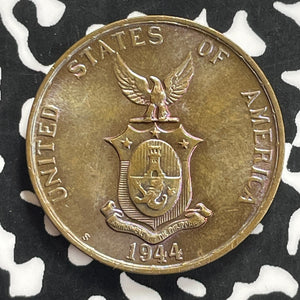 1944-S U.S. Philippines 1 Centavo Lot#C0091 High Grade! Beautiful Toning!