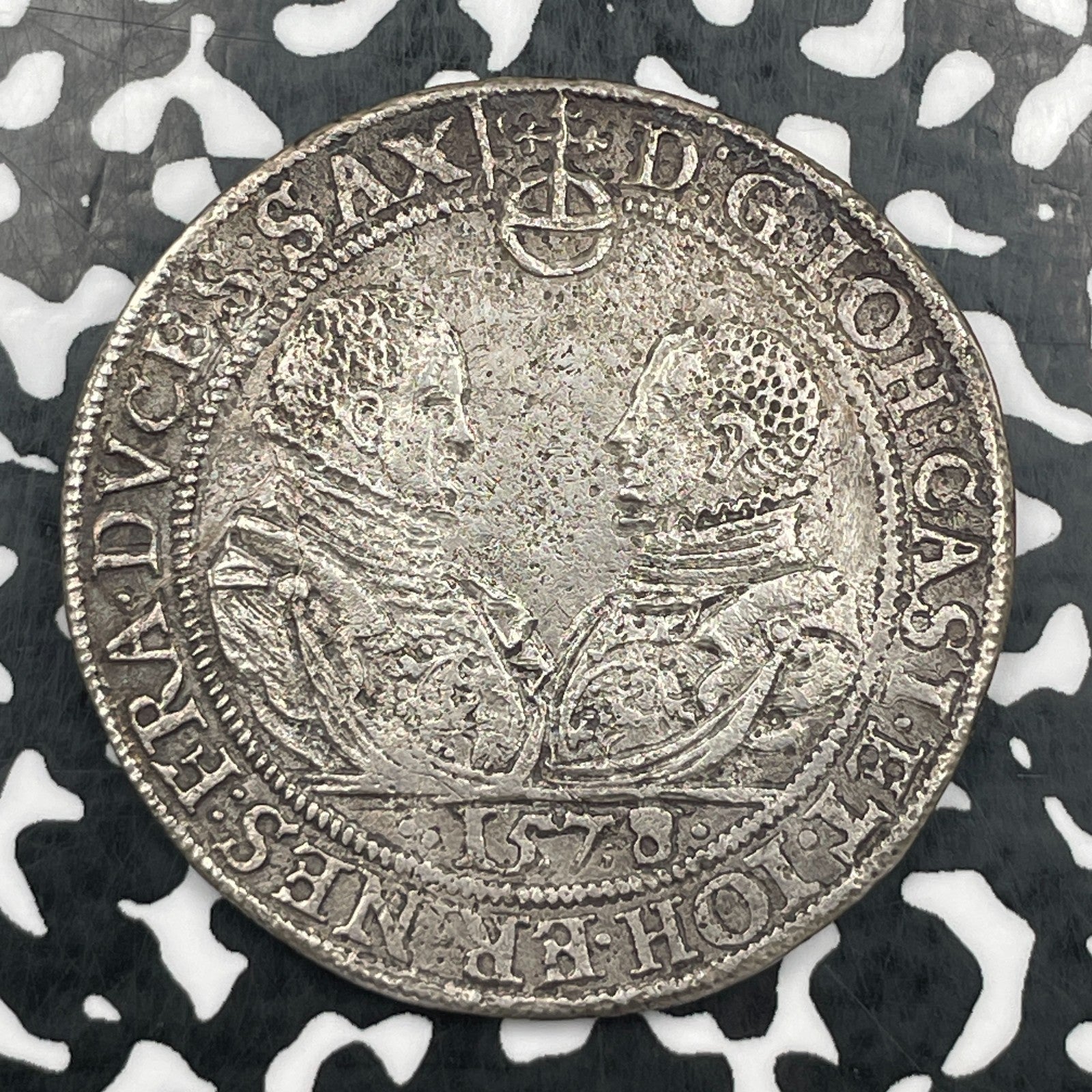 1578 Germany Saxe-Coburg-Eisenach 1 Thaler Lot#JM2023 Silver! Pitting, DAV-9756