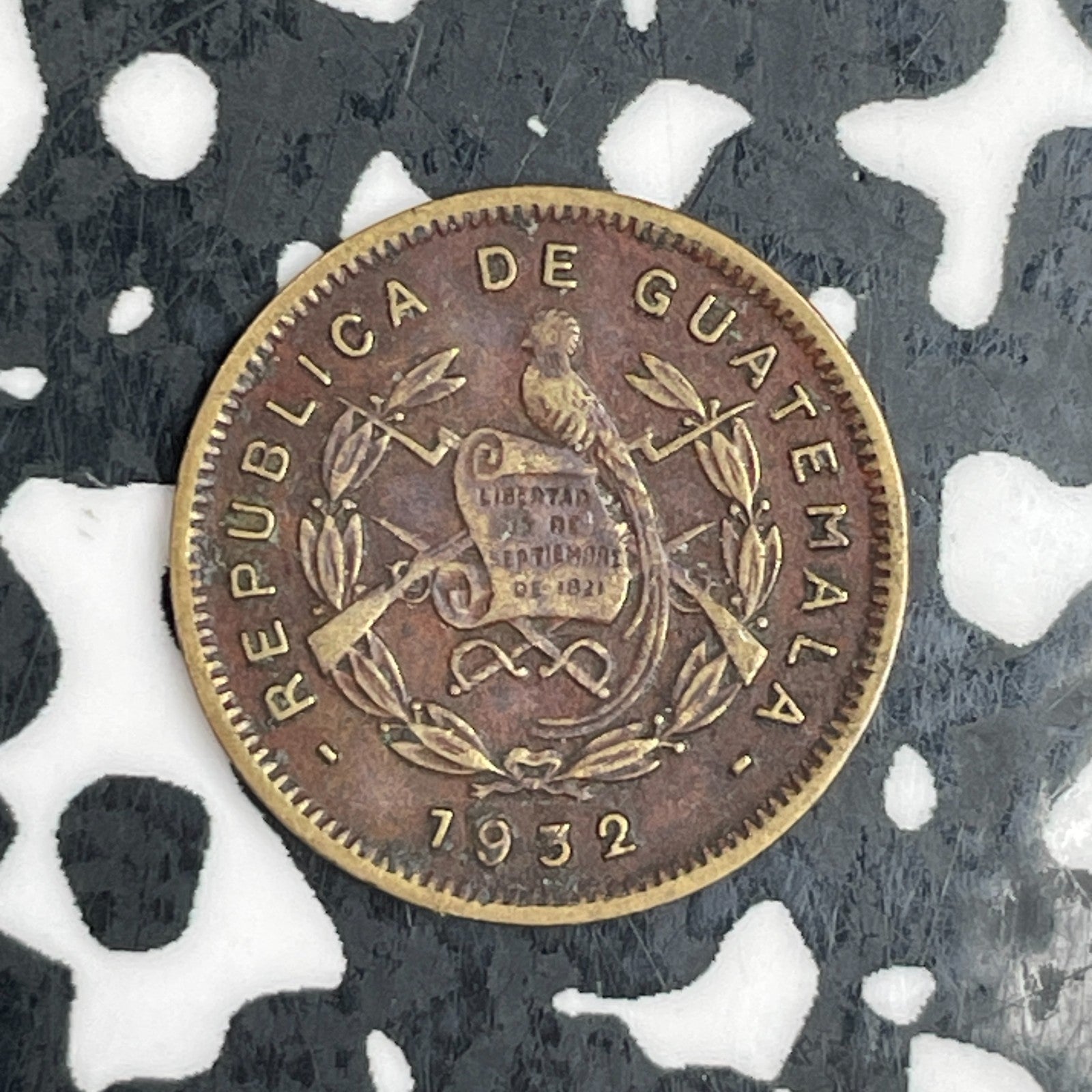 1932 Guatemala 1/2 Centavo Half Centavo Lot#N0578