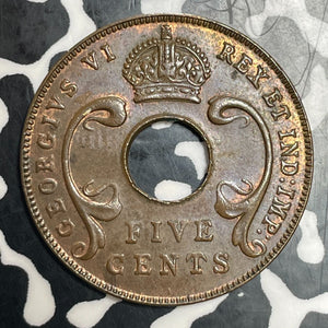 1941-I East Africa 5 Cents Lot#T3526 High Grade! Beautiful!