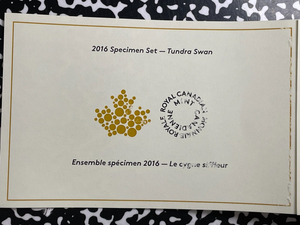 2016 Canada 6x Coin Specimen Set Lot#B2145 With Case & C.O.A. Tundra Swan