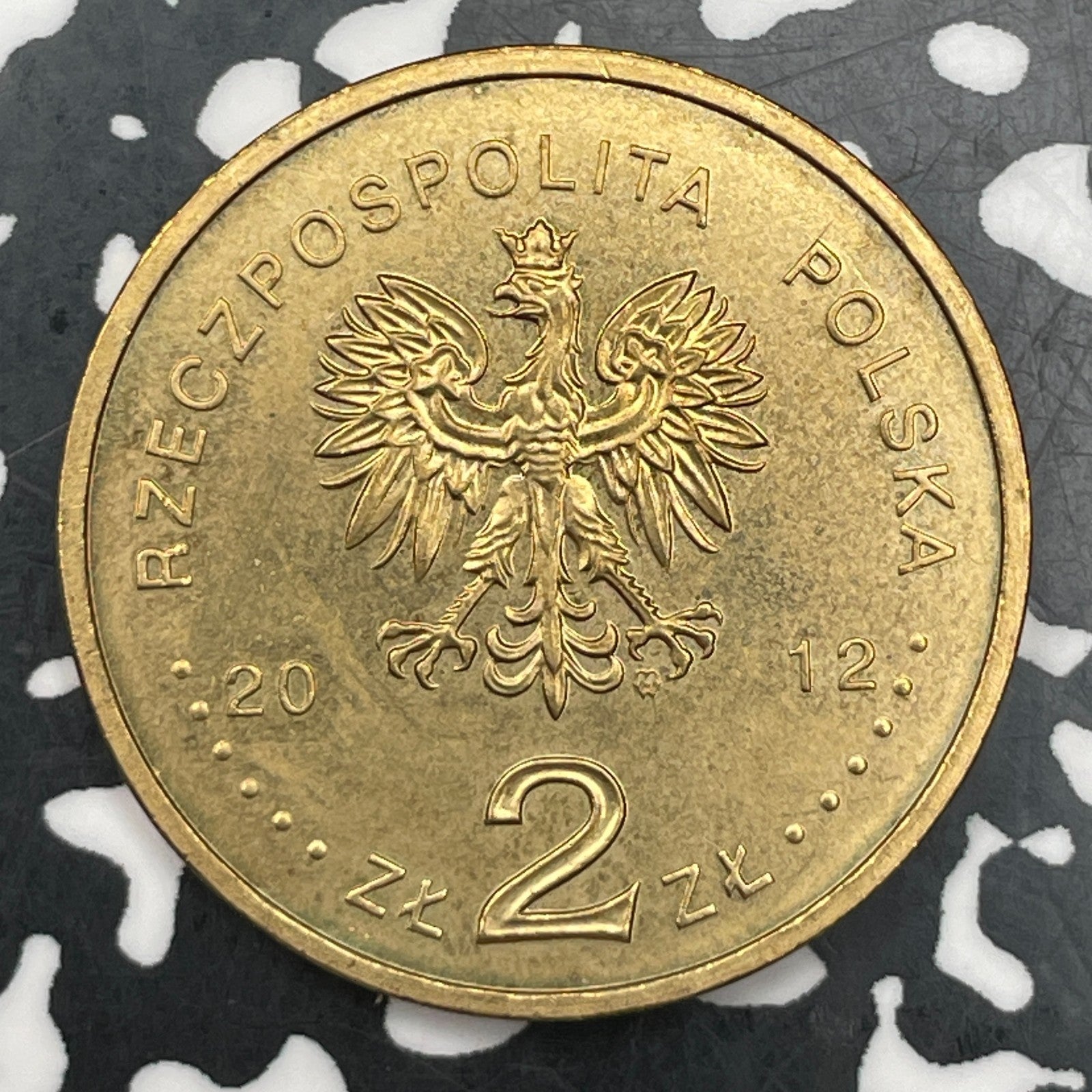 2012 Poland 2 Zlote Lot#F8243 High Grade! Beautiful! Y#841