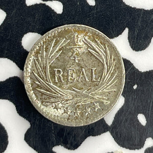 1898 Guatemala 1/4 Real Lot#T8107 Silver! High Grade! Beautiful!