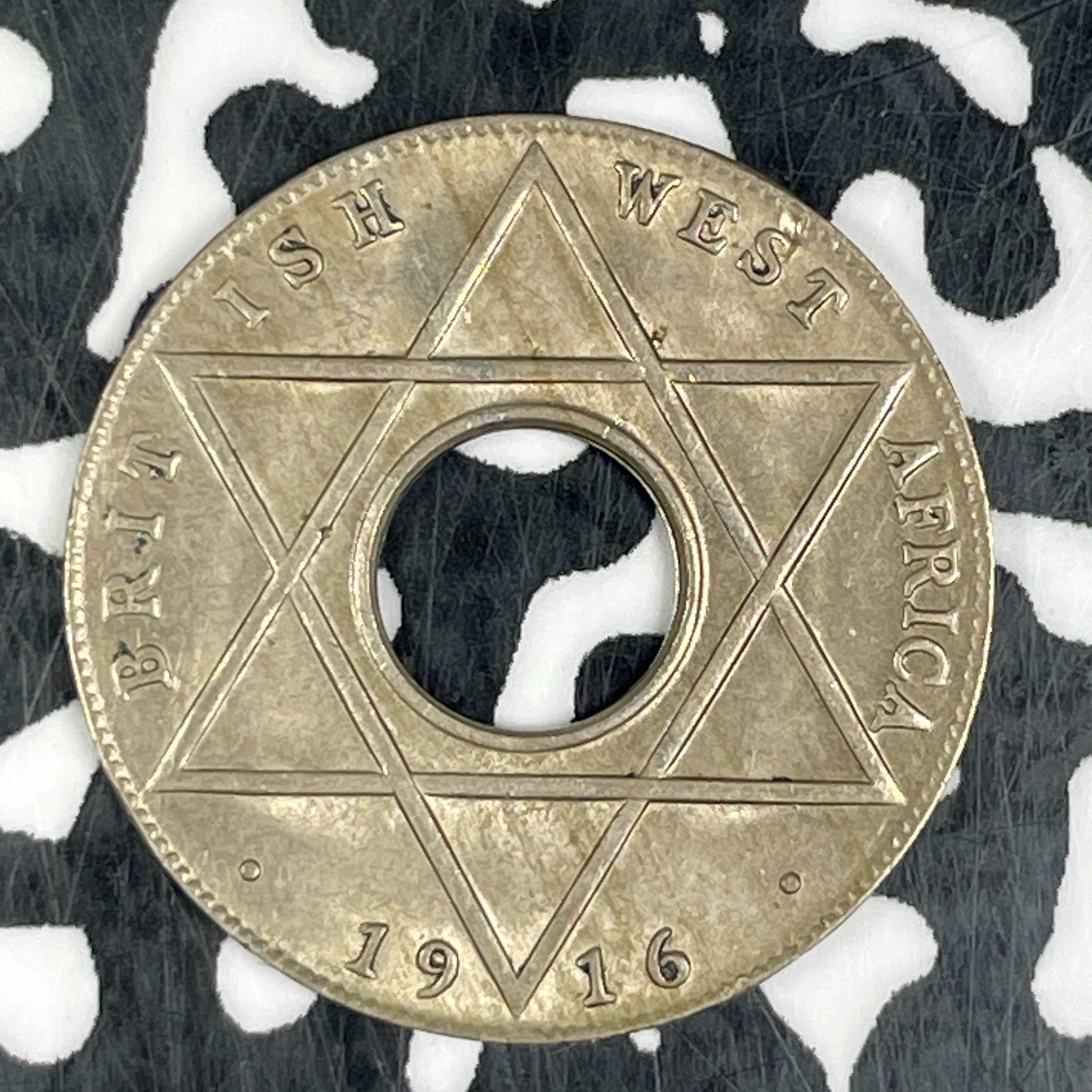1916-H British West Africa 1/10 Penny Lot#JM0715 High Grade! Beautiful! Key Date
