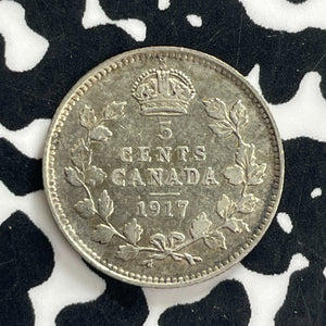 1917 Canada 5 Cents Lot#C1224 Silver!