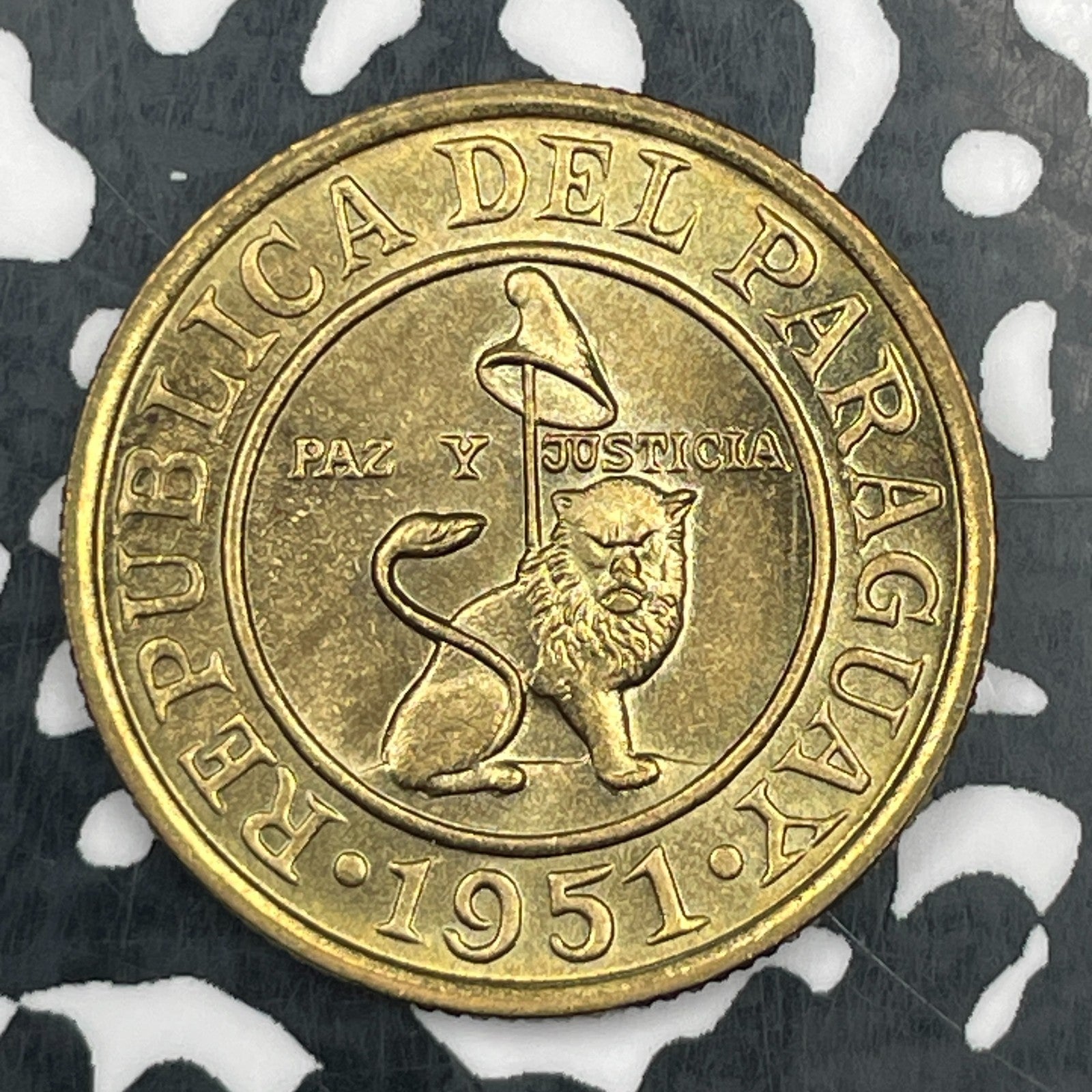 1951 Paraguay 50 Centimos Lot#F9777 High Grade! Beautiful!