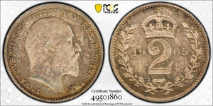 1905 G.B. Maundy 2 Pence Twopence PCGS PL65 Lot#G8005 Silver! Gem BU! S-3988