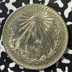 1944 Mexico 1 Peso Lot#E5025 Silver! High Grade! Beautiful!