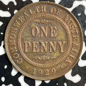 1929 Australia 1 Penny Lot#E5765 Old Cleaning