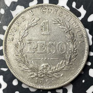 1893 Uruguay 1 Peso Lot#JM8242 Large Silver! Nice!