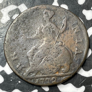 1772 Great Britain 1/2 Penny Half Penny Lot#D7704