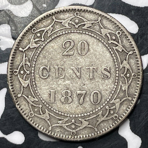 1870 Newfoundland 20 Cents Lot#JM8453 Silver! Nice! Better Date