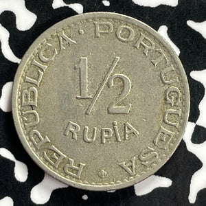 1947 Portuguese India 1/2 Rupia Half Rupia Lot#T9725