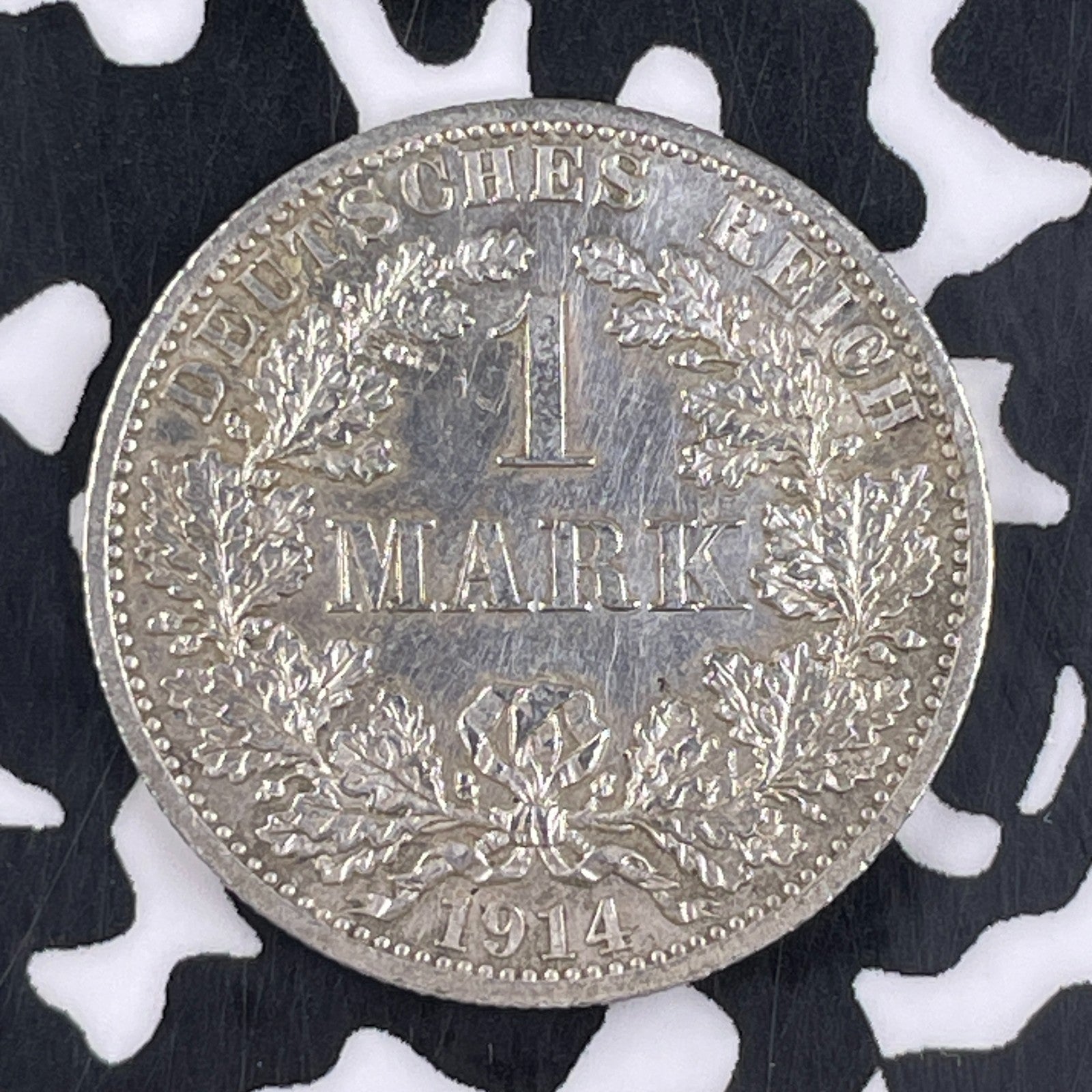 1914-A Germany 1 Mark Lot#F2620 Silver! High Grade! Beautiful!