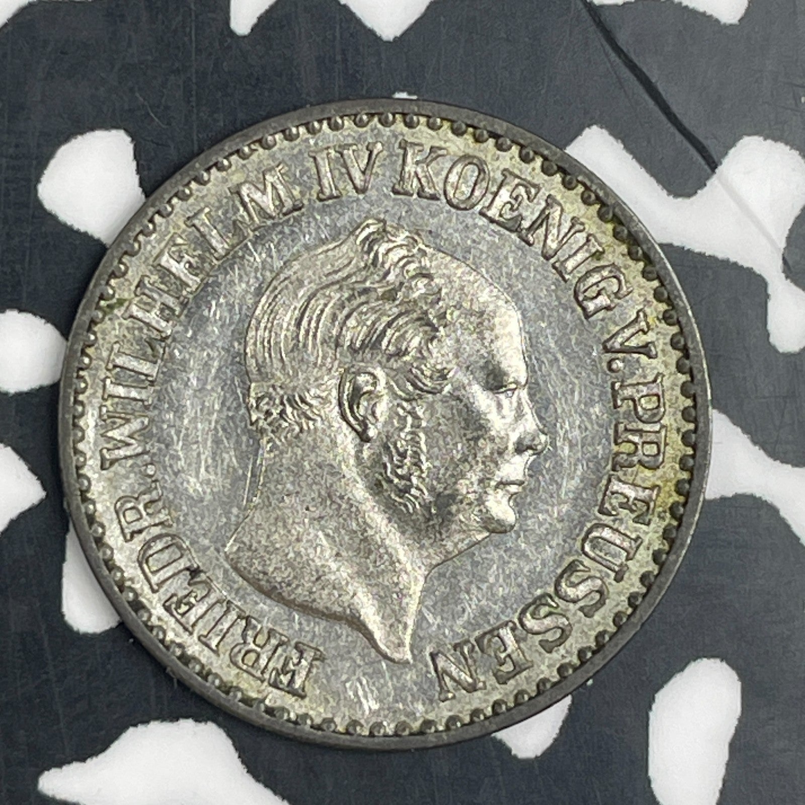 1856-A Germany Prussia 1 Groschen Lot#C9316 Silver! High Grade! Beautiful!