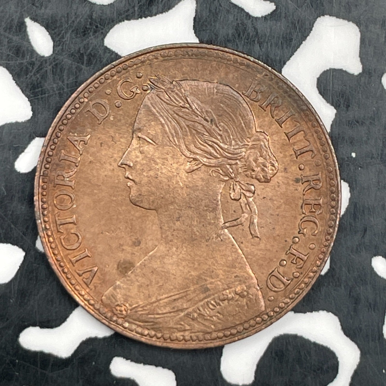 1860 Great Britain Victoria Farthing Lot#JM2034 High Grade! Beaded Border
