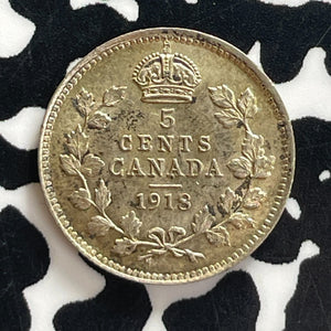1918 Canada 5 Cents Lot#T7667 Silver! High Grade! Beautiful!
