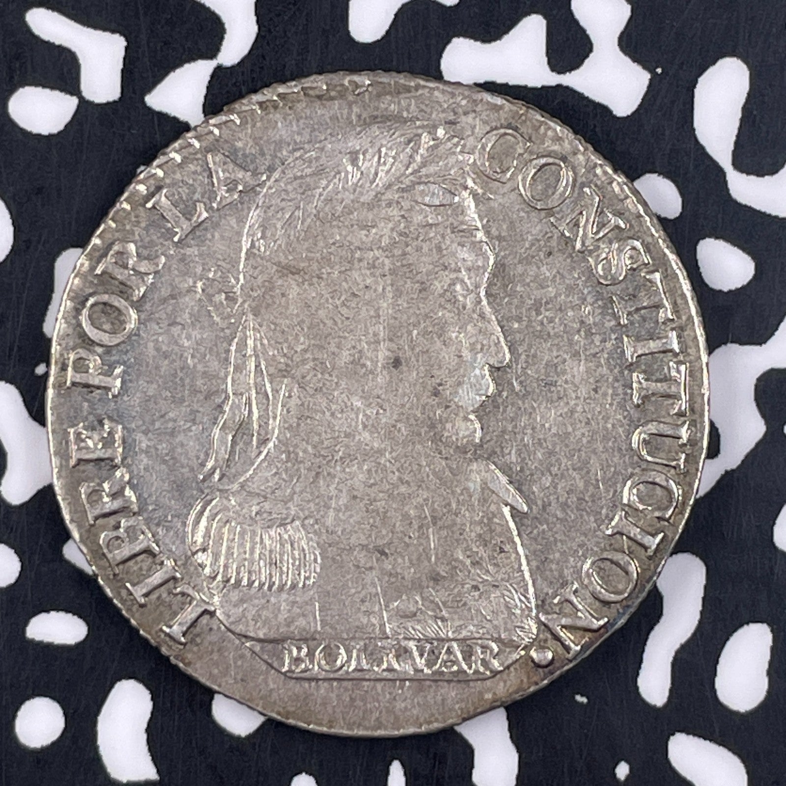 1830-PTS JL Bolivia 4 Soles Lot#JM1315 Silver! Nice!