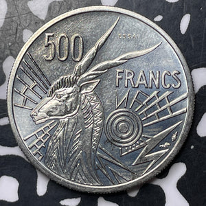 1976 Central African States Essai 100 Francs Lot#MK220 High Grade! Beautiful!