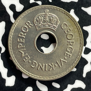1937 Fiji 1 Penny Lot#T9633 High Grade! Beautiful!