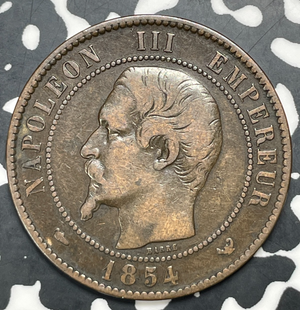 1854-W France 10 Centimes Lot#C0330