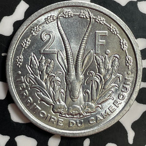 1948 Cameroon 2 Francs Lot#E7284 High Grade! Beautiful!