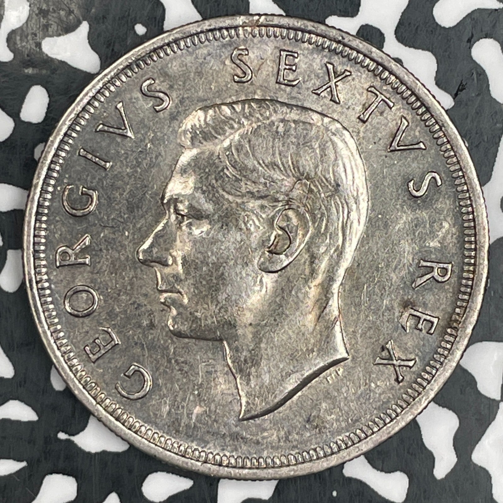 1952 South Africa 5 Shilling Lot#N1755 Large Silver Coin! Nice!