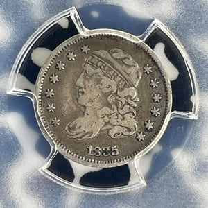 1835 U.S Capped Bust 5 Cents Half Dime PCGS F15 Lot#G1068 Silver! Small Date