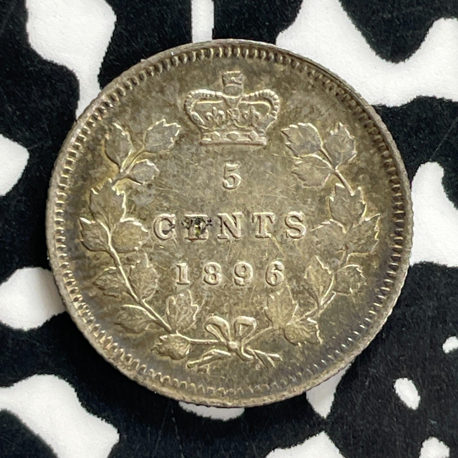 1896 Canada 5 Cents Lot#JM0167 Silver! Nice!