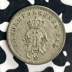 1891 Norway 10 Ore Lot#T8120 Silver! Nice!