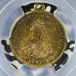 1897 G.B. Barratt & Co. Sweets Victoria Diamond Jubilee Medal PCGS MS64 Lot#G078