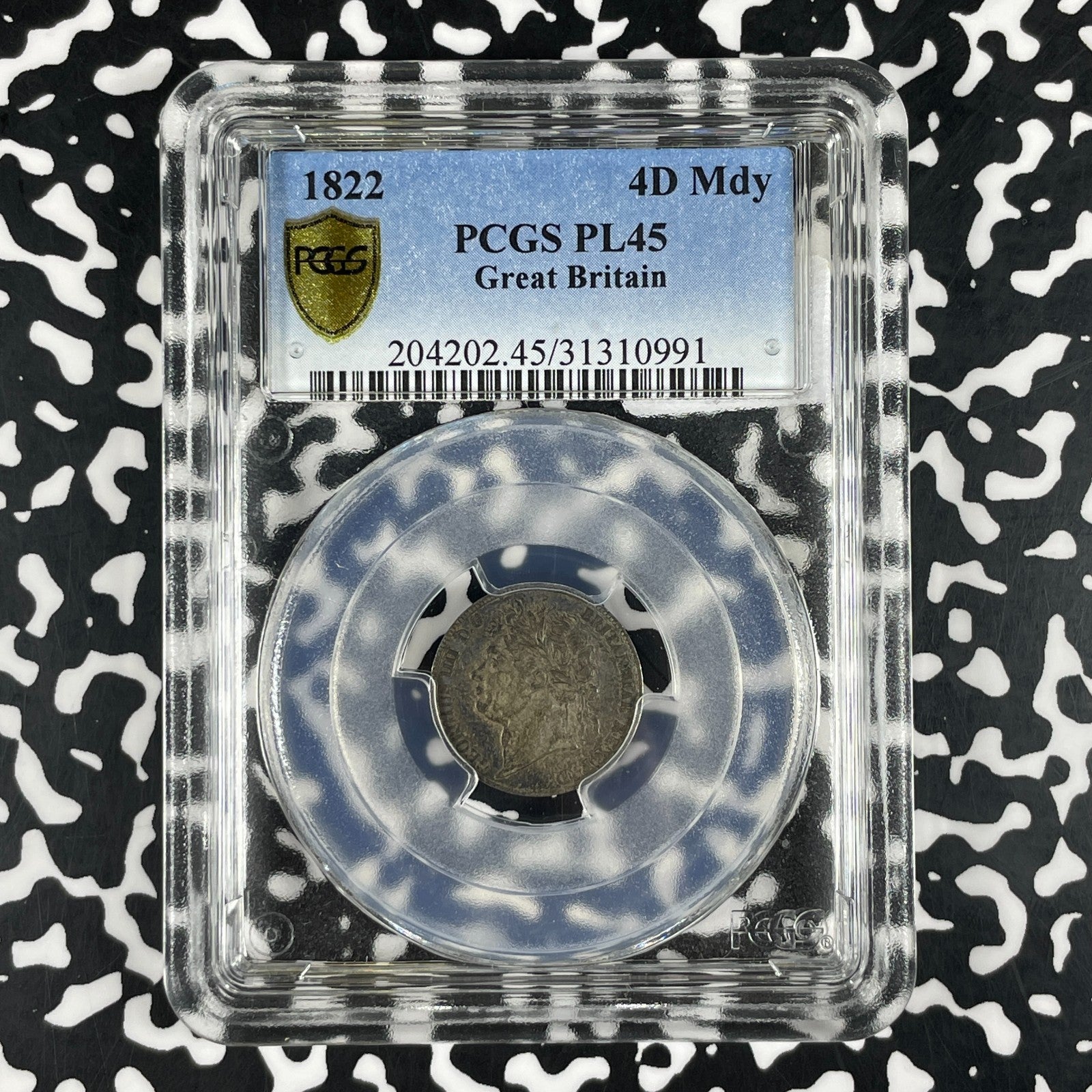 1822 Great Britain Maundy 4 Pence PCGS PL45 Lot#G2123 Silver! 2,970 Minted