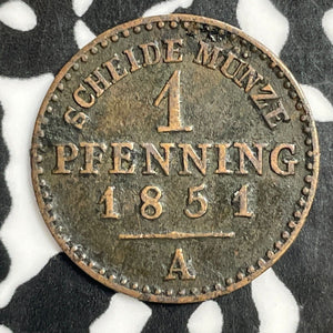 1851-A Germany Lippe 1 Pfennig Lot#E5358