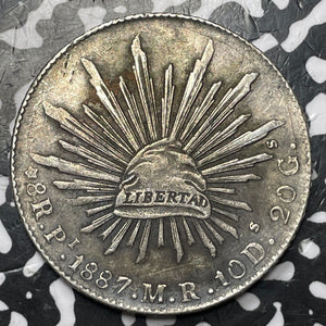 1887-Pi MR Mexico 8 Reales Lot#JM7994 Large Silver!