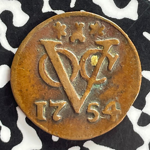 1754 Netherlands East Indies Zeeland 1 Duit Lot#T7469
