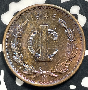 1945-Mo Mexico 1 Centavo Lot#T9025 High Grade! Beautiful!