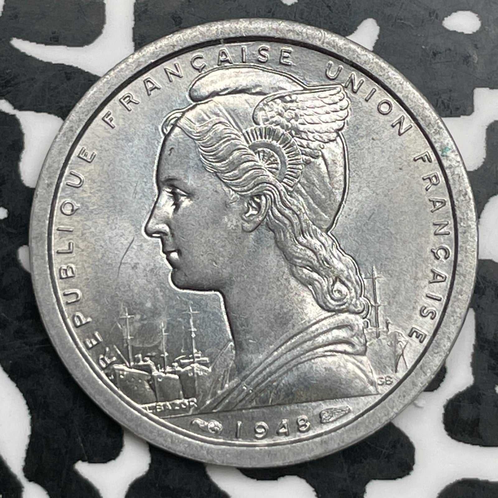 1948 French West Africa 1 Franc Lot#F7909 High Grade! Beautiful!